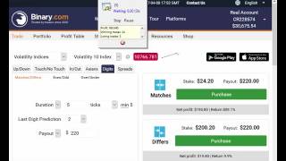 [REAL ACC] Binary.com Robot Volatility Digits Differs $1507 (08.04.2017)