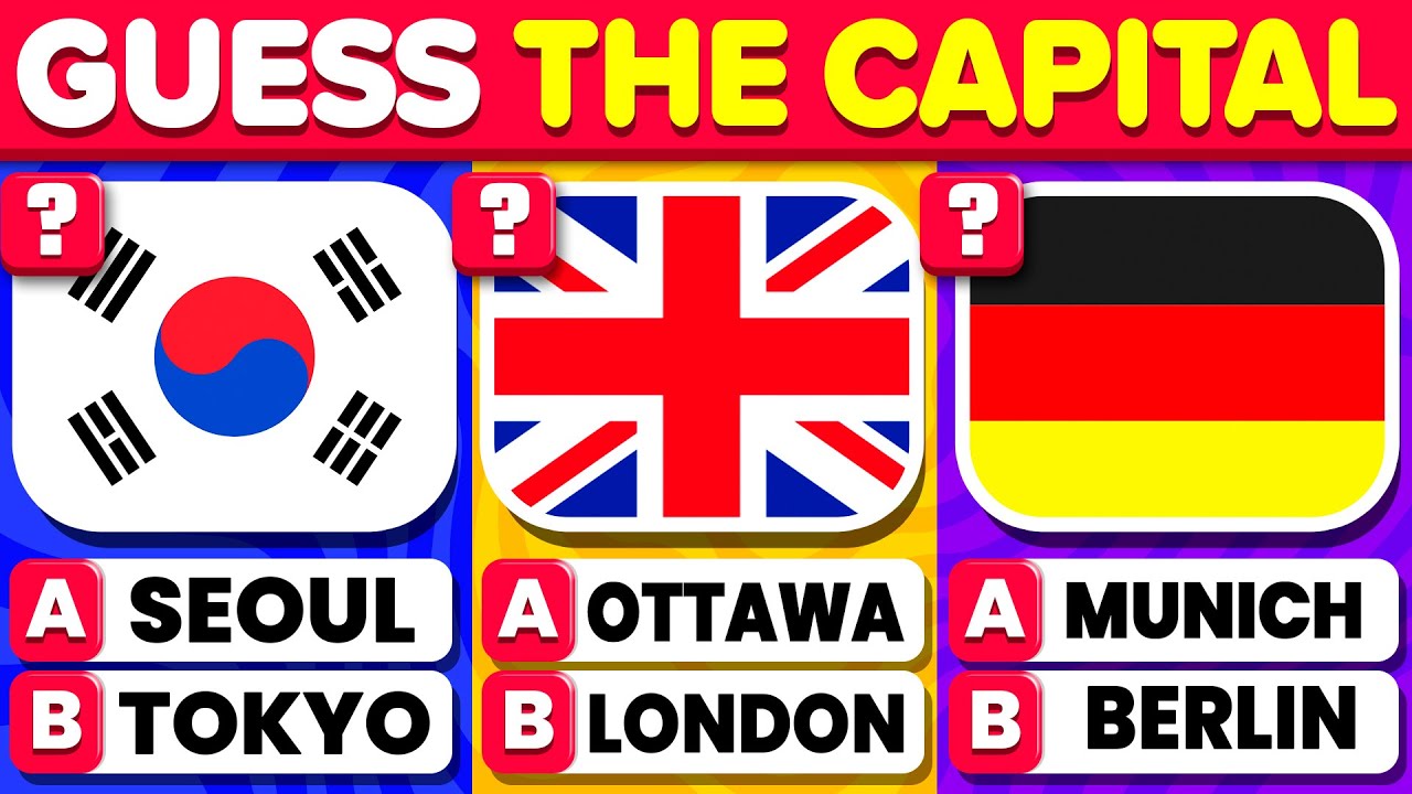 Guess The Capital City Of The Country 🌍 | Capital City Quiz - YouTube