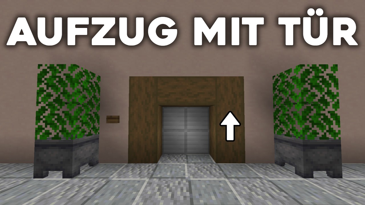 Der EINFACHSTE 2x2 Aufzug mit Türen | Minecraft Redstone Tutorial - YouTube