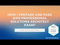 How i prepare and pass aws solutions architect professional exam