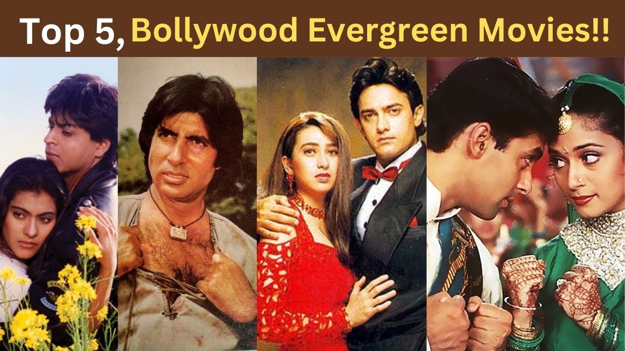 Top 5 Bollywood Evergreen Movies Shahrukh Khan, Salman Khan, Amitabh