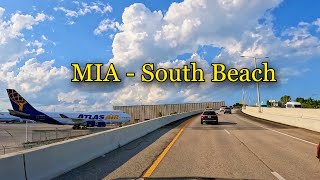 Driving from Miami Int&#39;l Airport to South Beach 4K