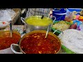 Cambodian street food  so yummy khmer noodles soup grilled beef  more