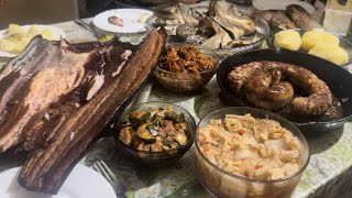 Астраханский малосол и 5 блюд из рыбы.Веселый ужин у брата.