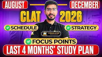 CLAT 2026: Complete Study Plan for Last 4 Months I Freshers & Droppers Strategy I Keshav Malpani