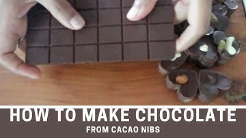 How to make Chocolate from Cacao Nibs- Homemade Healthy Chocolate Recipe- Dark Chocolate Recipe