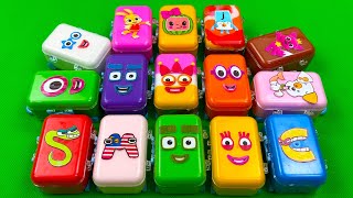 Finding Numberblocks,Pinkfong... With All CLAY in Suitcase... Coloring! Satisfying SLIME ASMR Videos