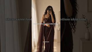 these saree colours look stunning on medium skin tone 👀✨🎀🫶🏼 #shorts #viral #trending #saree