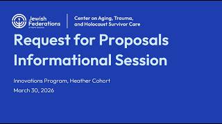 Innovations RFP Info Session (March 30, 2026)