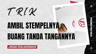 TRIK MEMISAHKAN TANDA TANGAN DAN STEMPEL DARI FILE PDF