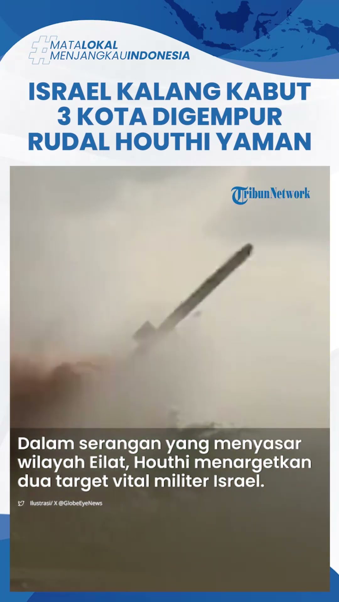 Jelang Gencatan Senjata, 3 Kota Israel Digempur Rudal Houthi Yaman, Target Vital di Eilat Hancur