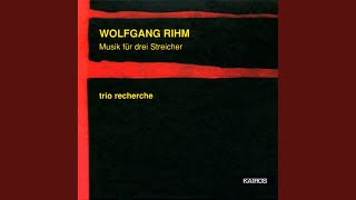 Musik für drei Streicher (1977) : Erster Teil: I Lento