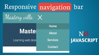 Navigation bar with check box, how to create effectively using html and css only
