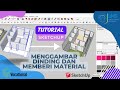 Menggambar Dinding dan Memberi Material pada SketchUp