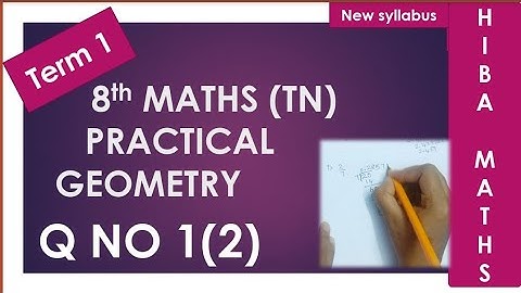 TN Samacheer 8th maths exercise 5.4 practical geometry question 1 (2). TN New Syllabus
