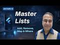 Dart Lists Complete Guide | List Methods, map(), where(), Spread Operator | Urdu-Hindi | Lecture 13