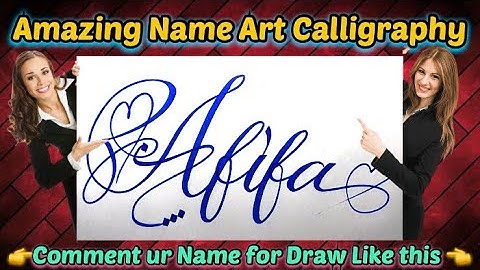 Afifa Name Signature Calligraphy Status | How to Draw, Cursive Calligraphy with Cut Marker