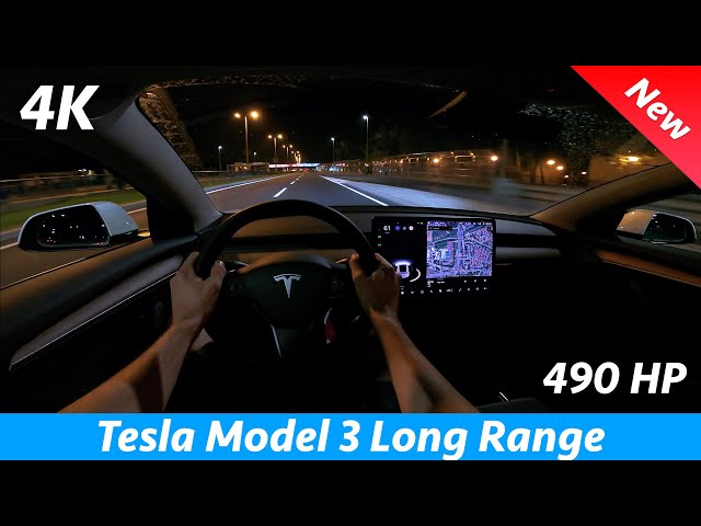 Tesla Model 3 Long Range 2021 Refresh - Night POV drive & FULL review in 4K