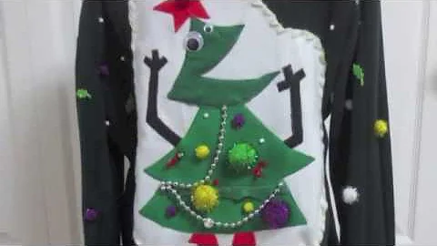 DIY / making of Crazy Christmas Tree Ugly sweater
