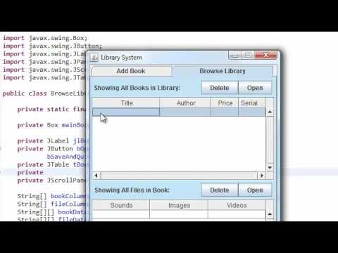 Java: Extended Simple Library System With GUI (Part 11)