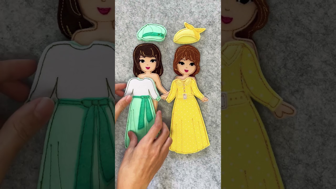 Felt dolls Dress Up 