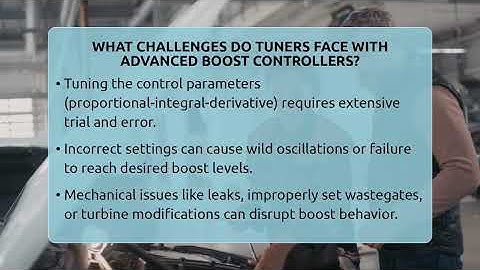 What Challenges Do Tuners Face With Advanced Boost Controllers? - Car Performance Pros