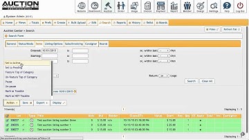 Auction Center - Bulk Editing w/i Admin