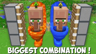 Secret COMBINATION BIGGEST LAVA VS WATER SKIBIDI TOILET in Minecraft ? NEW HUGE MOB !