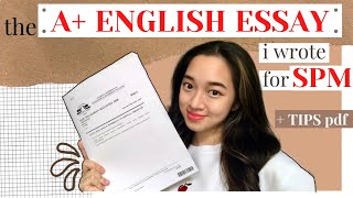 reading my ACTUAL A  ENGLISH SPM ESSAY & English SPM ESSAY tips | free tips PDF