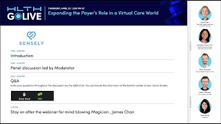 GoLIVE Webinar: Expanding the Payer's Role in a Virtual Care World