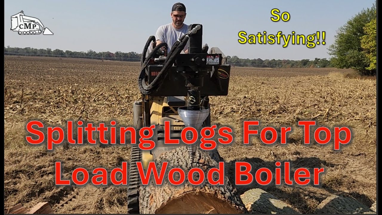 Effortless Log Splitting with the Vermeer Mini Skid Steer & Atom Splitter!🔥🪵