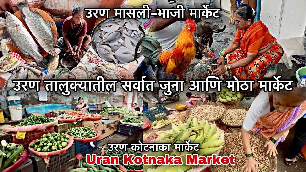 उरणचा सर्वात जुना आणि मोठा मार्केट उरण मासली भाजी मार्केट उरण कोटनाका