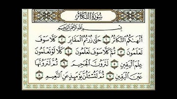 سورة التكاثر بصوت الشيخ وليد ابراهيم الدليمي