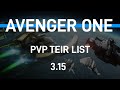 AVENGER ONE! PVP single pilot! tier list!