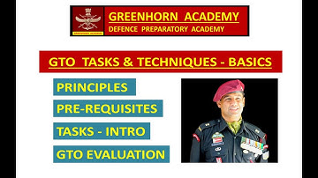 GTO II GTO TASKS AND TECHNIQUES - BASICS