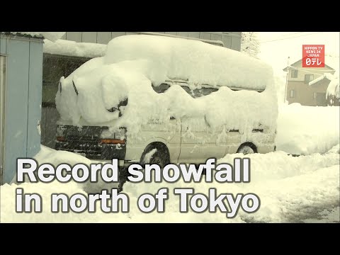 Cold air mass brings record snowfall to north of Tokyo and other areas