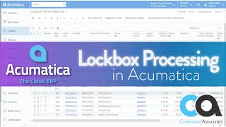 Lockbox Processing for Acumatica