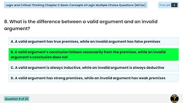 Logic and Critical Thinking Chapter 2  Basic Concepts of Logic Multiple Choice Questions MCQs P3