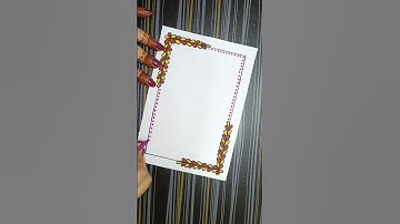 Easy border design😍 #shorts #borderdesigns #borderpattern #borderart #borderdesignforproject #art