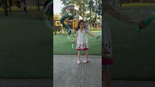 Doing bubbles in the park #bubbles #park #laughandlearn