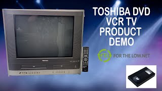 The All In One Toshiba Television System With A Vhs Recorder And Dvd Player Tv Vcr Combo Mwf52 Youtube