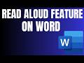 How to Use Read Aloud Feature in Microsoft Word