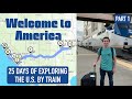 25 Days Exploring the US by Train - Amtrak Travel Vlog (Part 1)