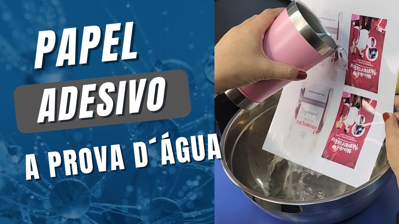 Testamos o Papel Adesivo a Prova dágua para imprimir em Jato de Tinta ...