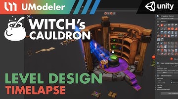 3D Modeling in Unity - Timelapse of Level Design in the Witch