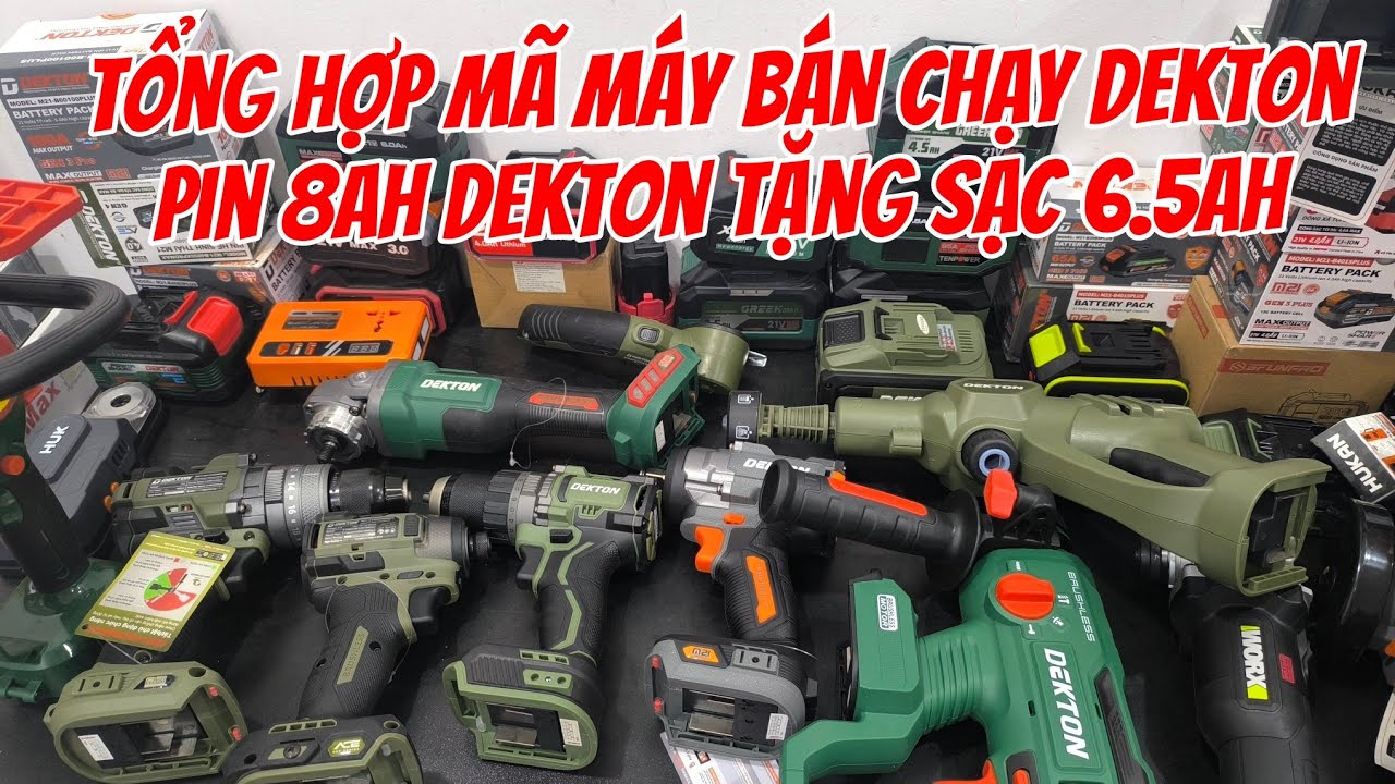 Pin 8ah dekton tặng sạc s65pro . Tổng hợp các mẫu dekton bán chạy