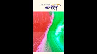 Acrylic pouring with double swirl technique #shorts #youtubeshorts