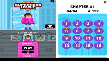The Superhero League SUPER SHARP Level 1-16 Walkthrough 3 Stars