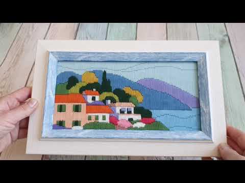 328. Набор Городок у моря - Риолис. Готовая работа
