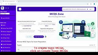 Create Topic Wise MCQs Online | Free MCQ Maker for Exam Preparation - MCQS Zone screenshot 3